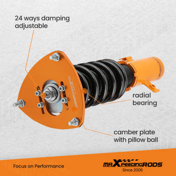 Compatible for Subaru Legacy 2005-2009 BL BP Adjustable Damper Shocks Suspension Coilover Kits  Lowering Kit