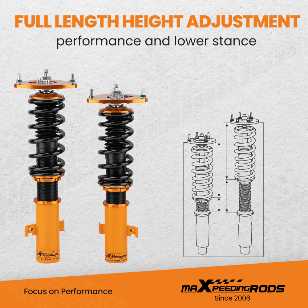 Compatible for Subaru Legacy 2005-2009 BL BP Adjustable Damper Shocks Suspension Coilover KitsLowering Kit