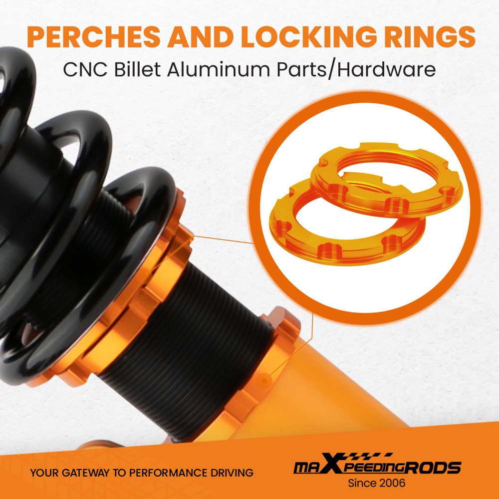 24 Way Adjustable Damper Coilover compatible for Subaru Liberty BE Sedan 2000-2004 Absorber