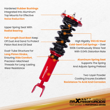Rear 24-Way Adj. Damper Coilover Suspension Kit compatible for Lexus SC300 SC400 1992-2000