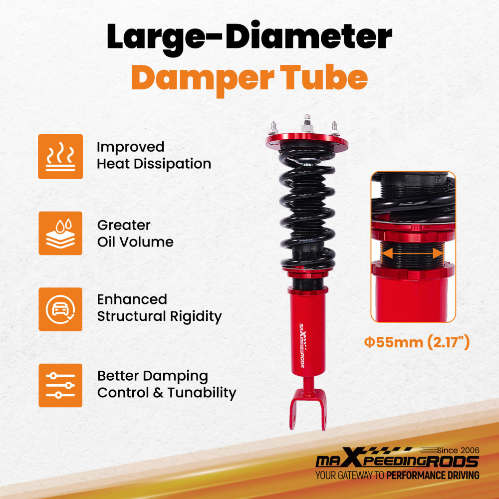 Rear 24-Way Adj. Damper Coilover Suspension Kit compatible for Lexus SC300 SC400 1992-2000