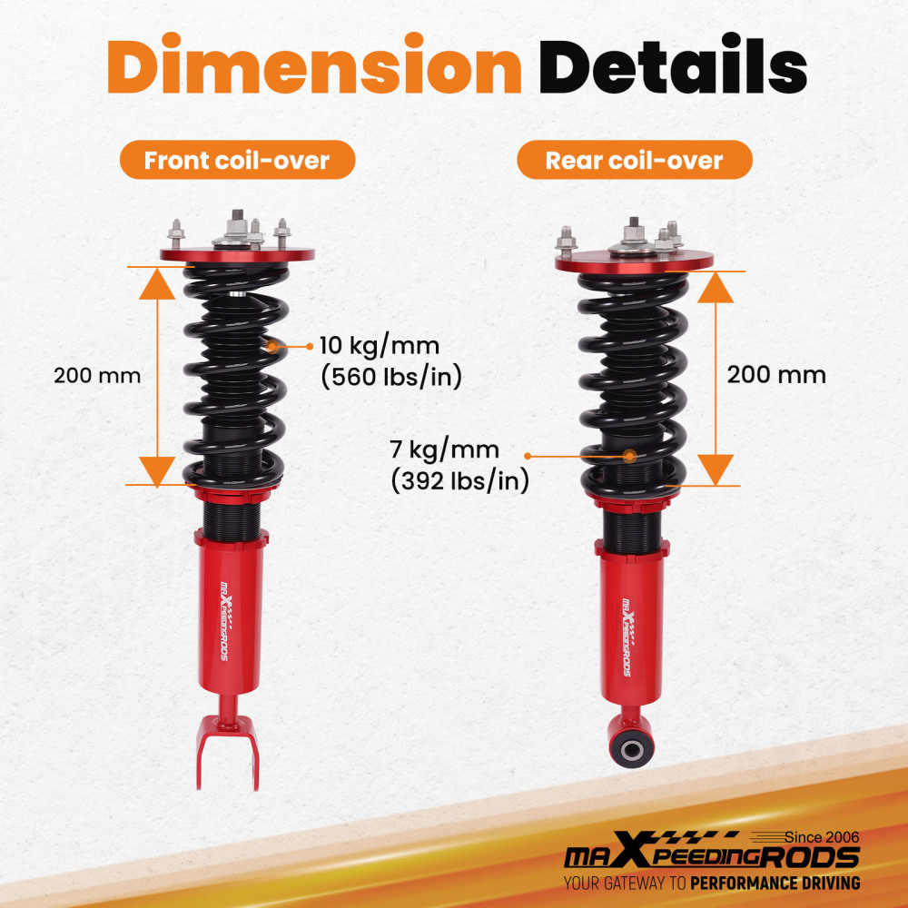 Coilover compatible for Toyota Supra A80 93-98 compatible for Lexus sc300 sc400 Adjustable Height Shocks Lowering Kit
