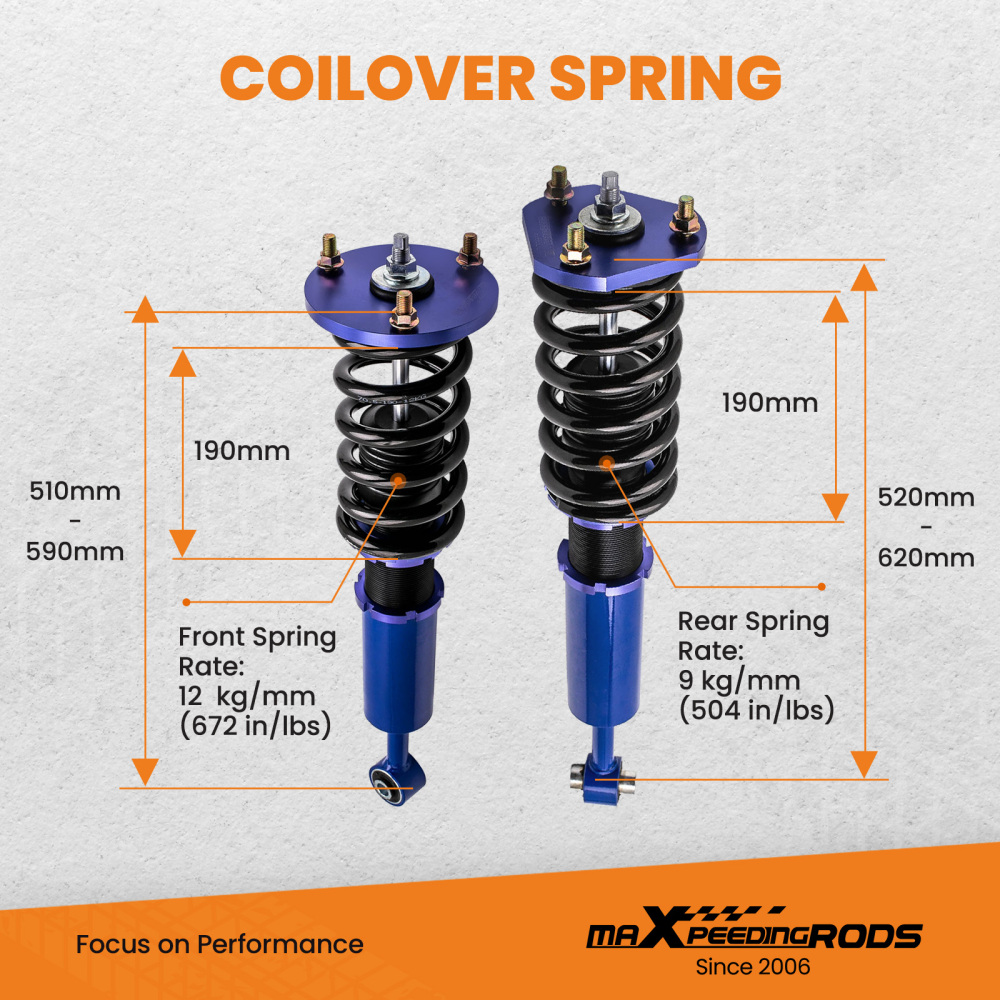 2006 - 2013 compatible for Lexus IS350 IS250 GS350 GS430 2007 RWD Racing Coilover Coil Strut Shocks Lowering Kit