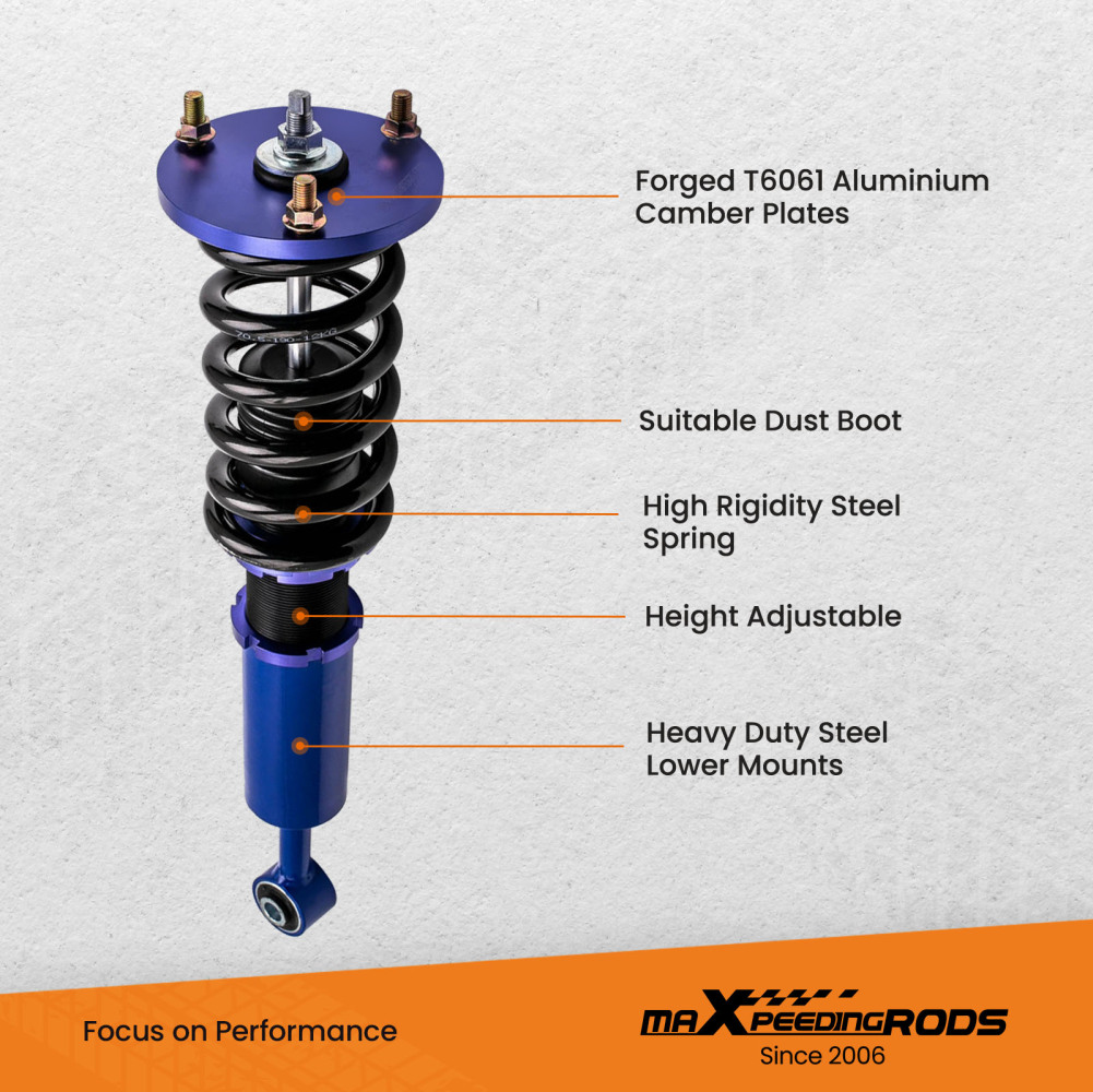 2006 - 2013 compatible for Lexus IS350 IS250 GS350 GS430 2007 RWD Racing Coilover Coil Strut Shocks Lowering Kit