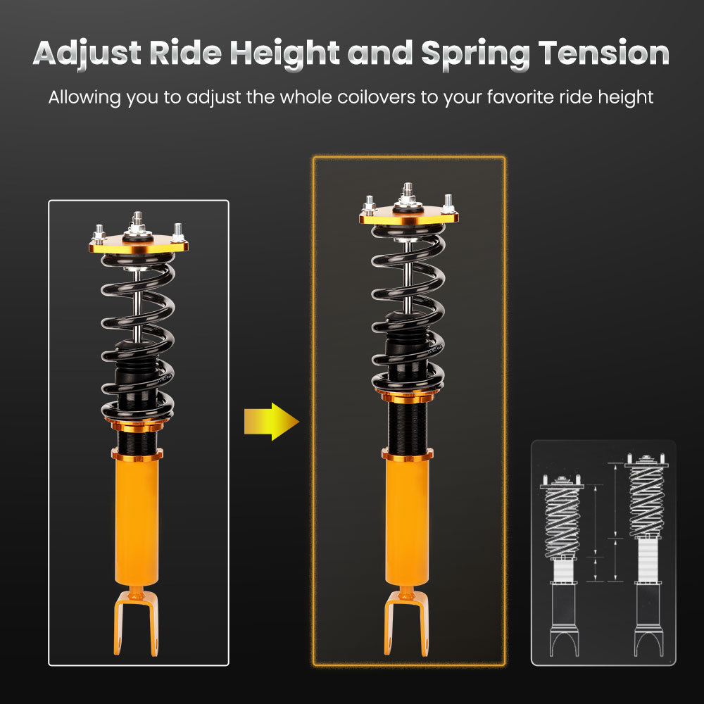 Compatible for Lexus LS460 RWD USF40 Adjustable Height Shocks Complete Lowering kit Coilovers 2007 - 2016