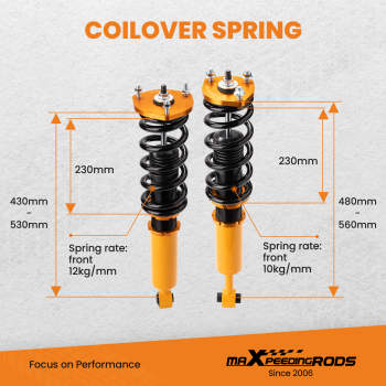 Compatible for LEXUS IS200 IS300 97-05 Height Adjustable Shock Full Assembly Coilovers Kit Lowering Kit