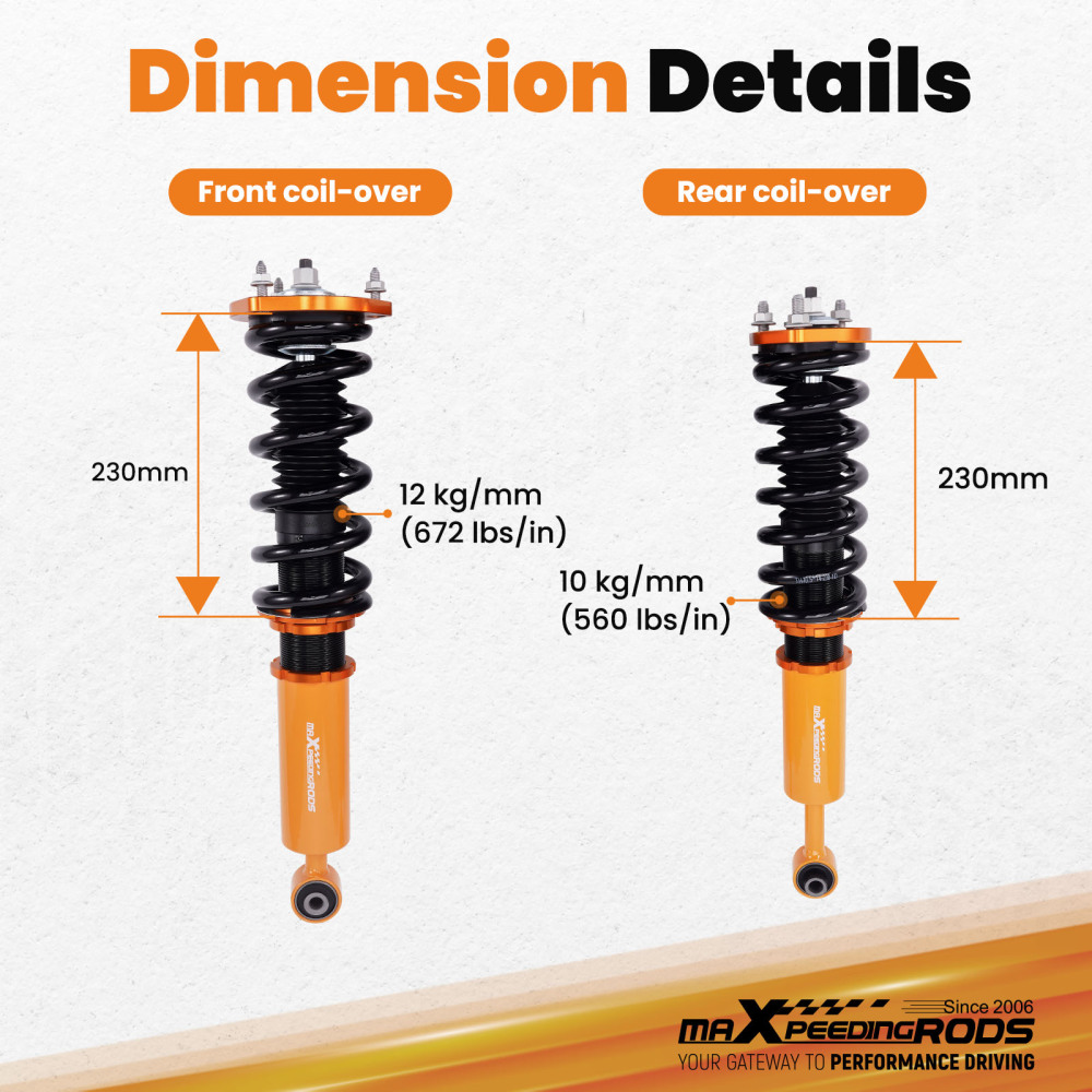 Coilover Lowering Kit compatible for Lexus IS300 JCE10L 2000-2005 IS 200 GXE10 1999-2005
