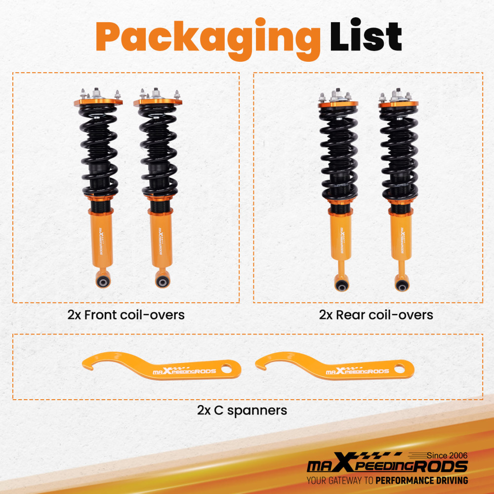 Coilover Lowering Kit compatible for Lexus IS300 JCE10L 2000-2005 IS 200 GXE10 1999-2005