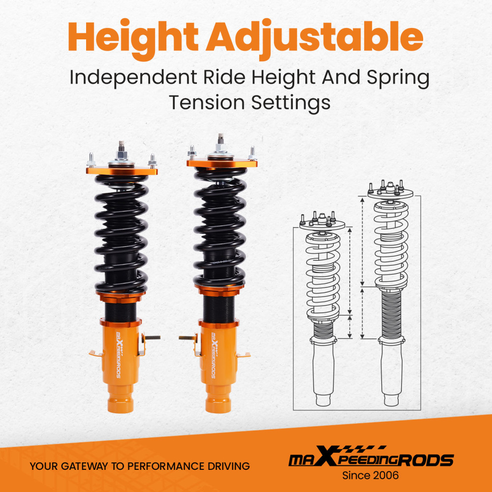 Adj. Damper Coilover Kits Compatible for Infiniti M35x 06-10 AWD for M45x/G35x/G37x lowering kit