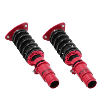 Compatible for Mazda 2004-2013 Adjust Height Red Assembly Coilovers Shock Struts Kit Lowering Kit