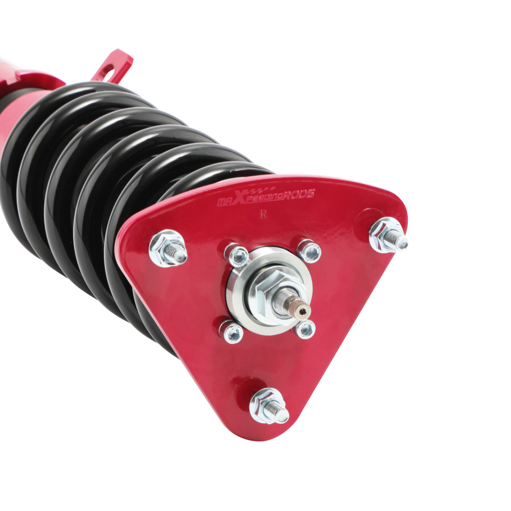 Compatible for Mazda 2004-2013 Adjust Height Red Assembly Coilovers Shock Struts Kit Lowering Kit