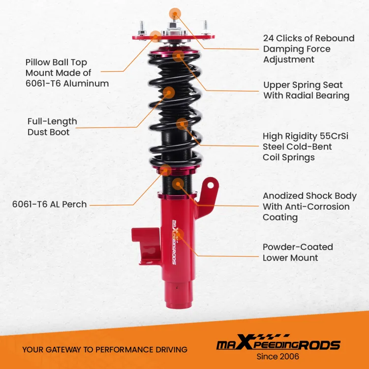 GODSPEED GSP MONOSS DAMPER COILOVER STRUT SUSPENSION KIT FOR