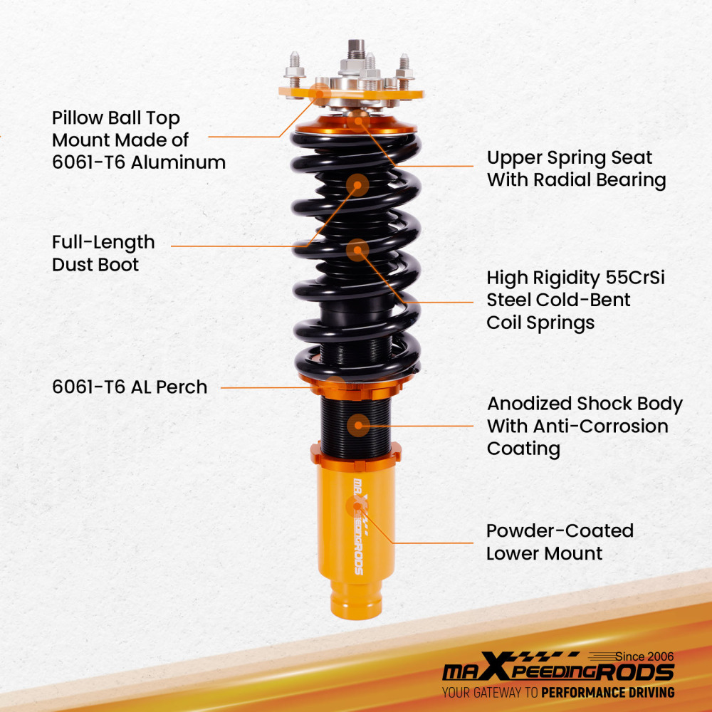 Coilovers Suspension Kit compatible for Mazda Mazda6 2003-2007 Coilovers Suspension Struts Set Lowering Kit