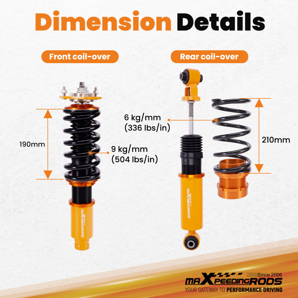 Coilovers Suspension Kit compatible for Mazda Mazda6 2003-2007 Coilovers Suspension Struts Set Lowering Kit