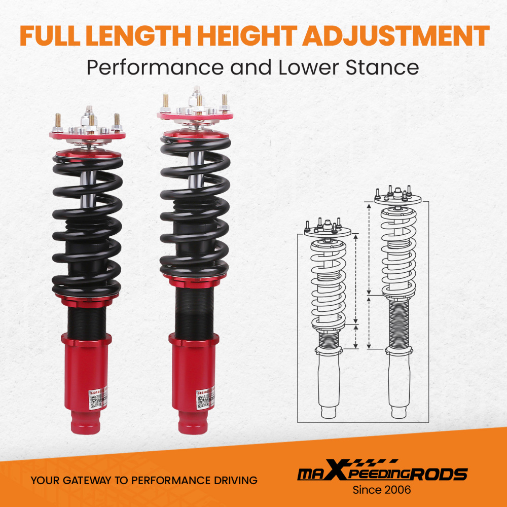 24 Ways Rebound Damping Coilovers Coilover compatible for Mazda 6 2003-2006 GG Sedan Wagon