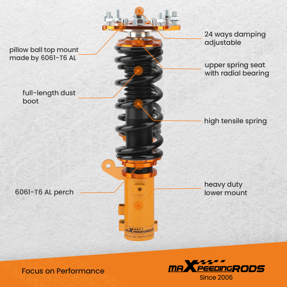 Compatible for MAZDA Savanna S4 S5 RX-7 FC FC3S 86-91 High Performance Adjustable Coilover / Shock absorber Suspension Kits Lowering Kit