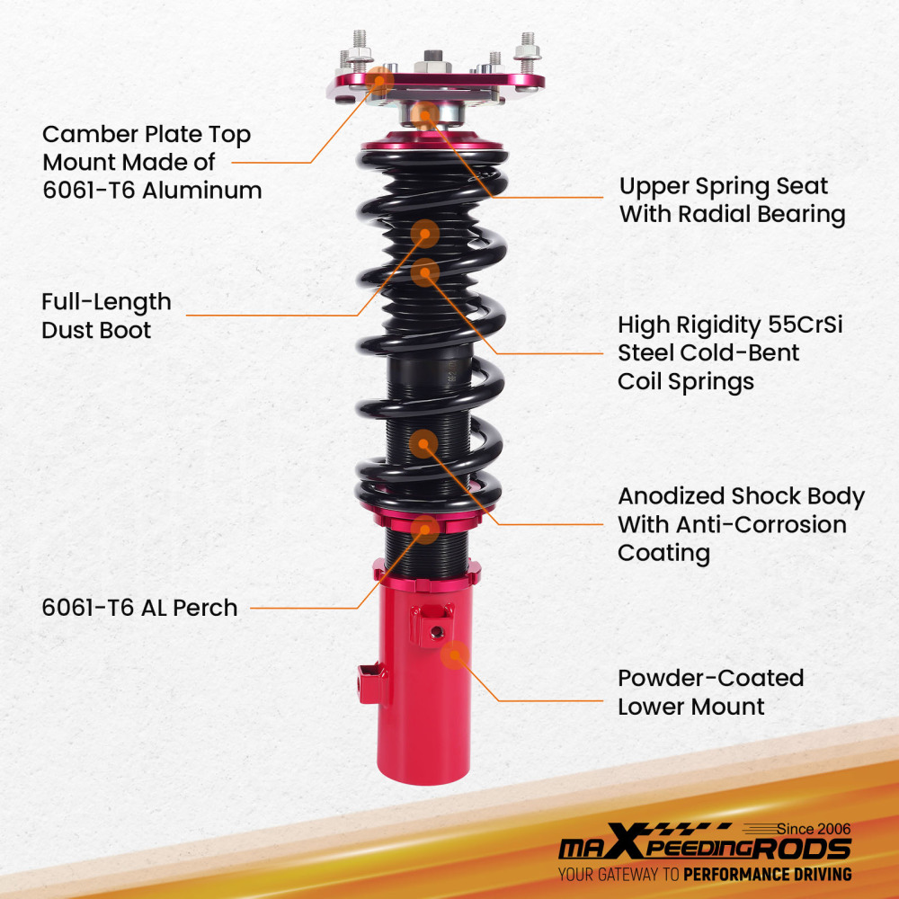 Coilovers Kits compatible for Mazda Savanna RX7 RX-7 1986-91 FC3S Adj Height Shock Absorber