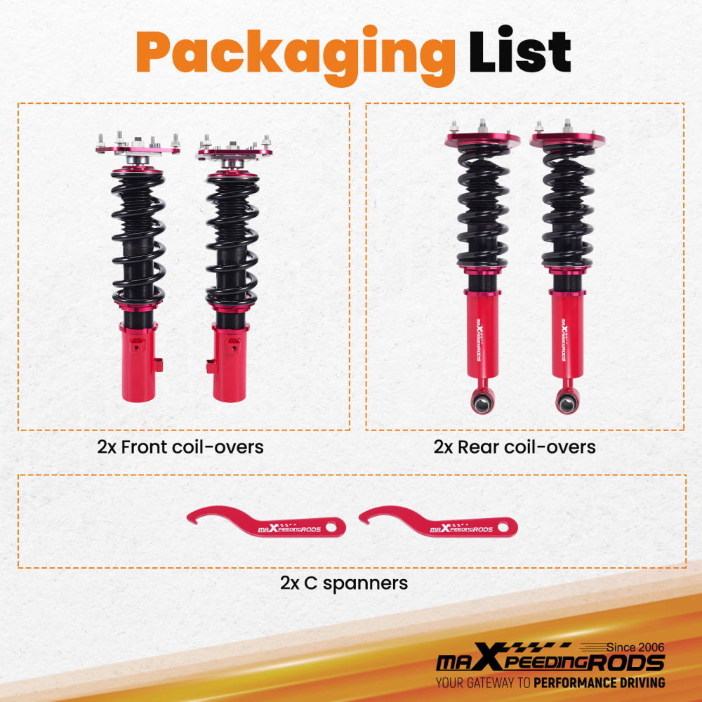 Coilovers Kits compatible for Mazda Savanna RX7 RX-7 1986-91 FC3S Adj Height Shock Absorber