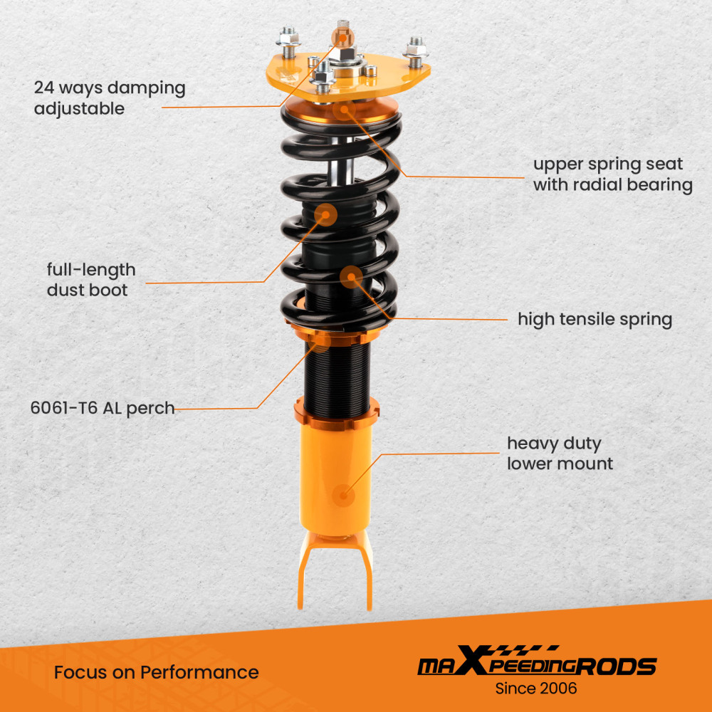 Coilovers Lowering Suspension Kit compatible for Mazda RX-8 RX8 2004-2011 Adj. Damper