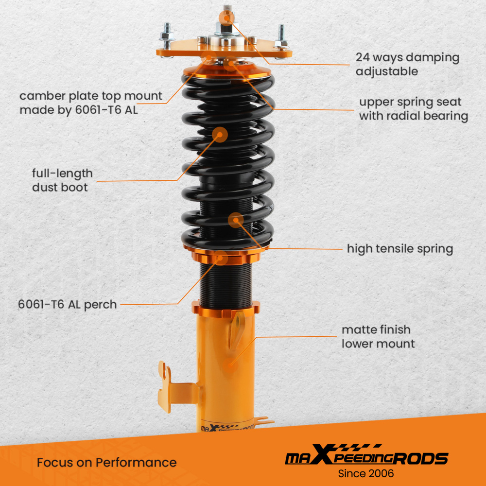 Coilover Suspension Kits compatible for MINI ONE / COOPER 2002 2003-2006 Adj. Damper lowering kit