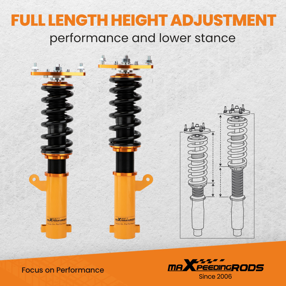 Compatible for Mitsubishi Eclipse 4G 2006-2012 Galant DJ  2004-2012 Performance Coilover Shock Strut Kit  Lowering Kit