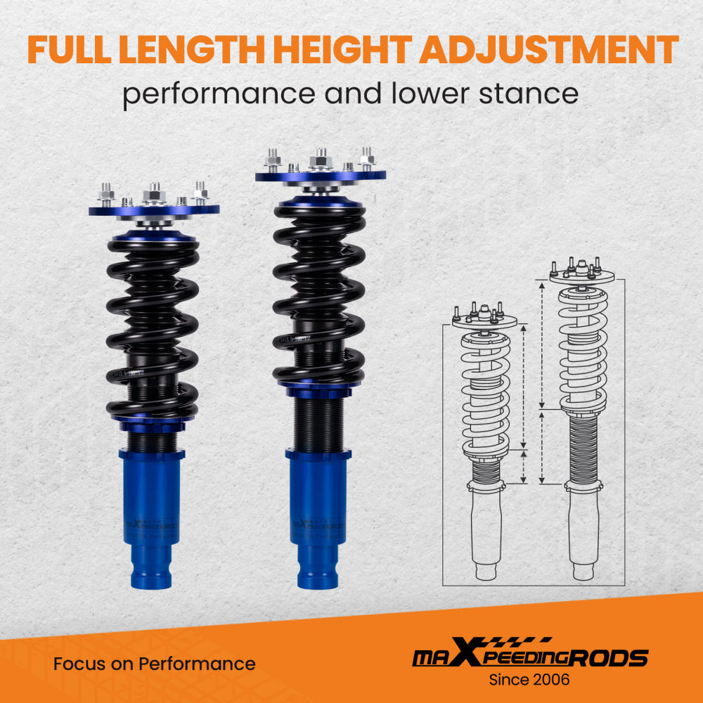 Compatible for Mitsubishi Eclipse 95-99 Galant 94-98 Adj Height Coilovers Suspension Kit 