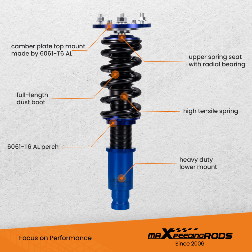 Compatible for Mitsubishi Eclipse 95-99 Galant 94-98 Adj Height Coilovers Suspension Kit 