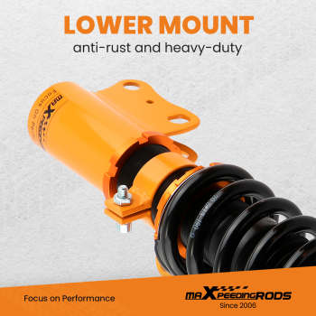 Coilover Lowering Kit Compatible for Mitsubishi Lancer 2008-2016 Adjustable Damper(Set of 4)