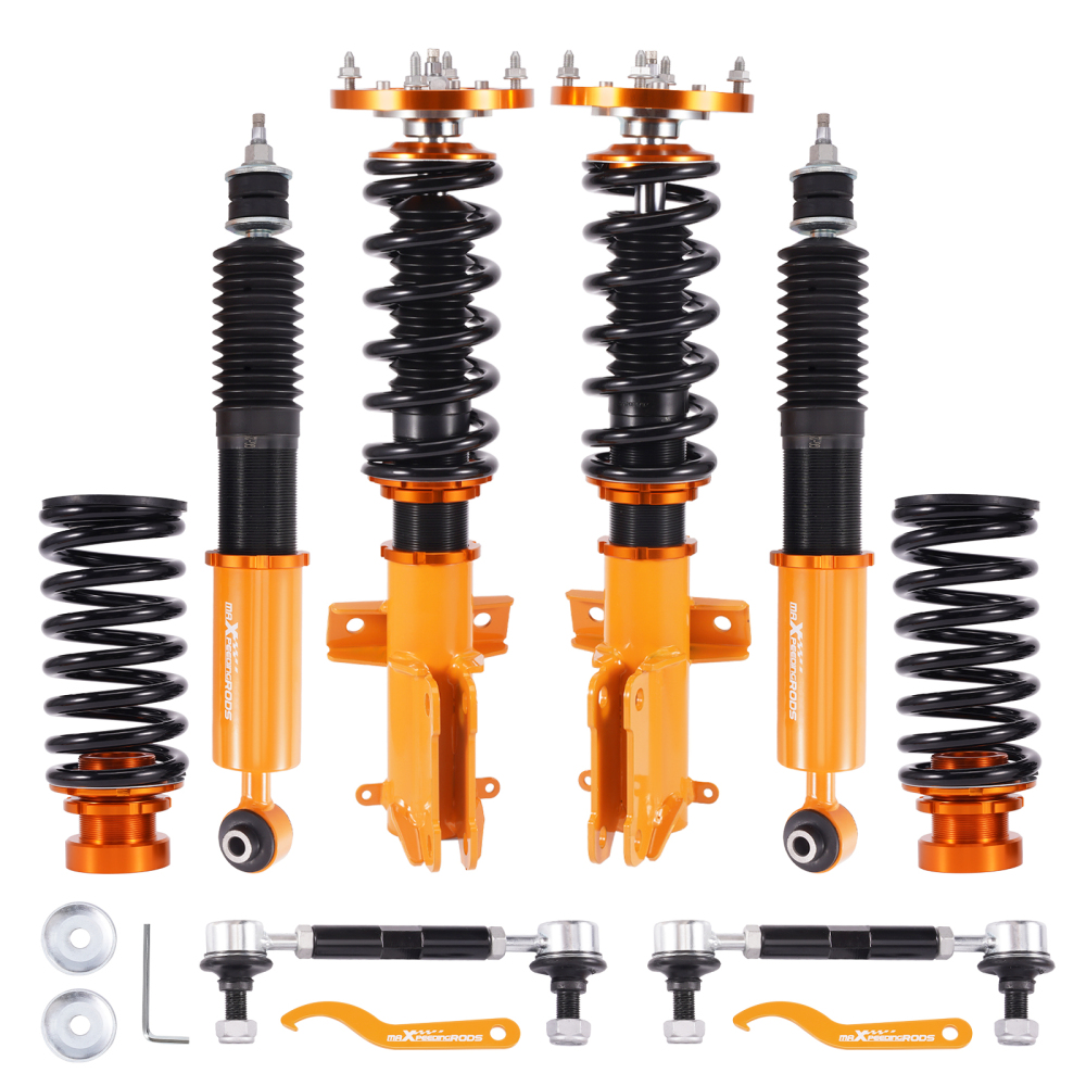MaXpeedingrods 24 Way Adj. Coilovers Shocks Strut Kit compatible for Ford Mustang 2005-2014