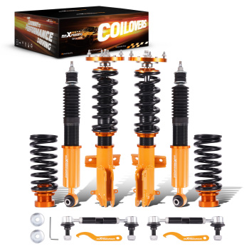 MaXpeedingrods 24 Way Adj. Coilovers Shocks Strut Kit compatible for Ford Mustang 2005-2014