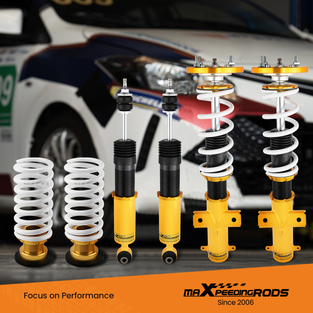 MaXpeedingrods Coilovers 24 Way Damper Shock Lowering Kit compatible for Ford Mustang 05-14