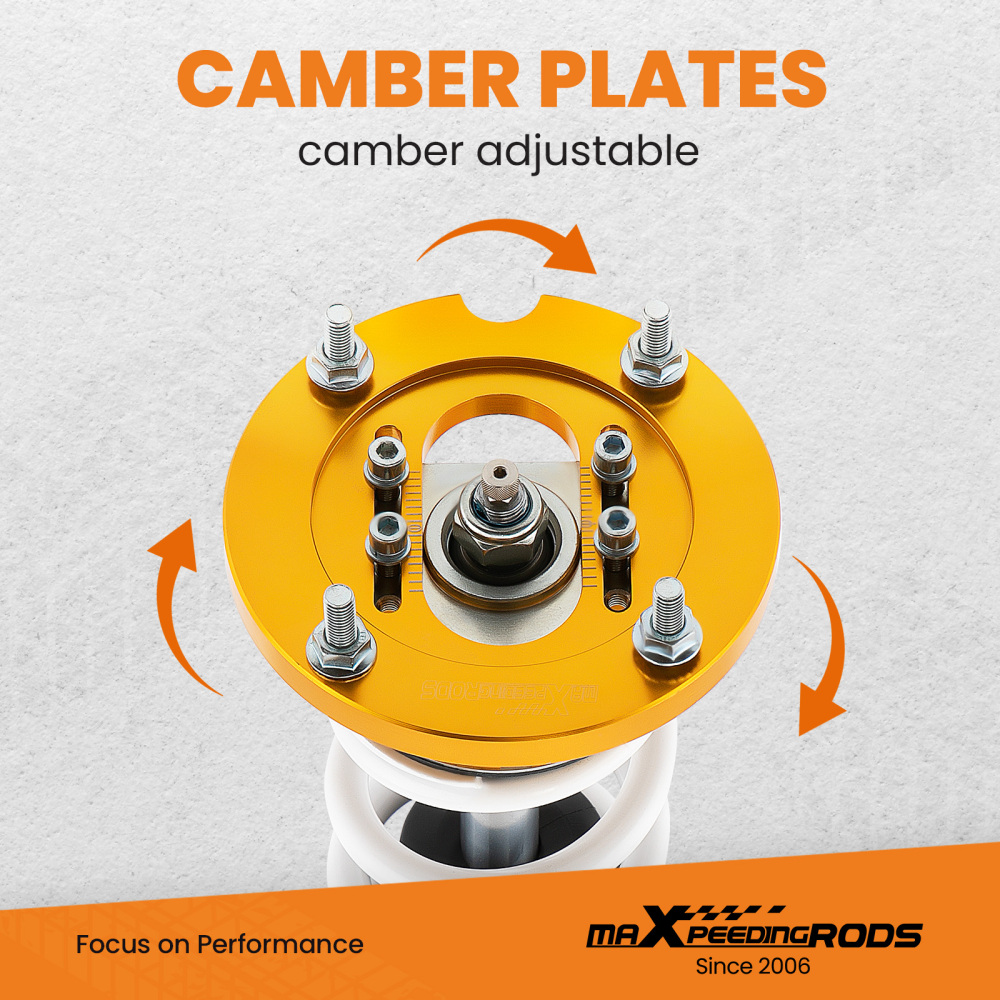 MaXpeedingrods Coilovers 24 Way Damper Shock Lowering Kit compatible for Ford Mustang 05-14