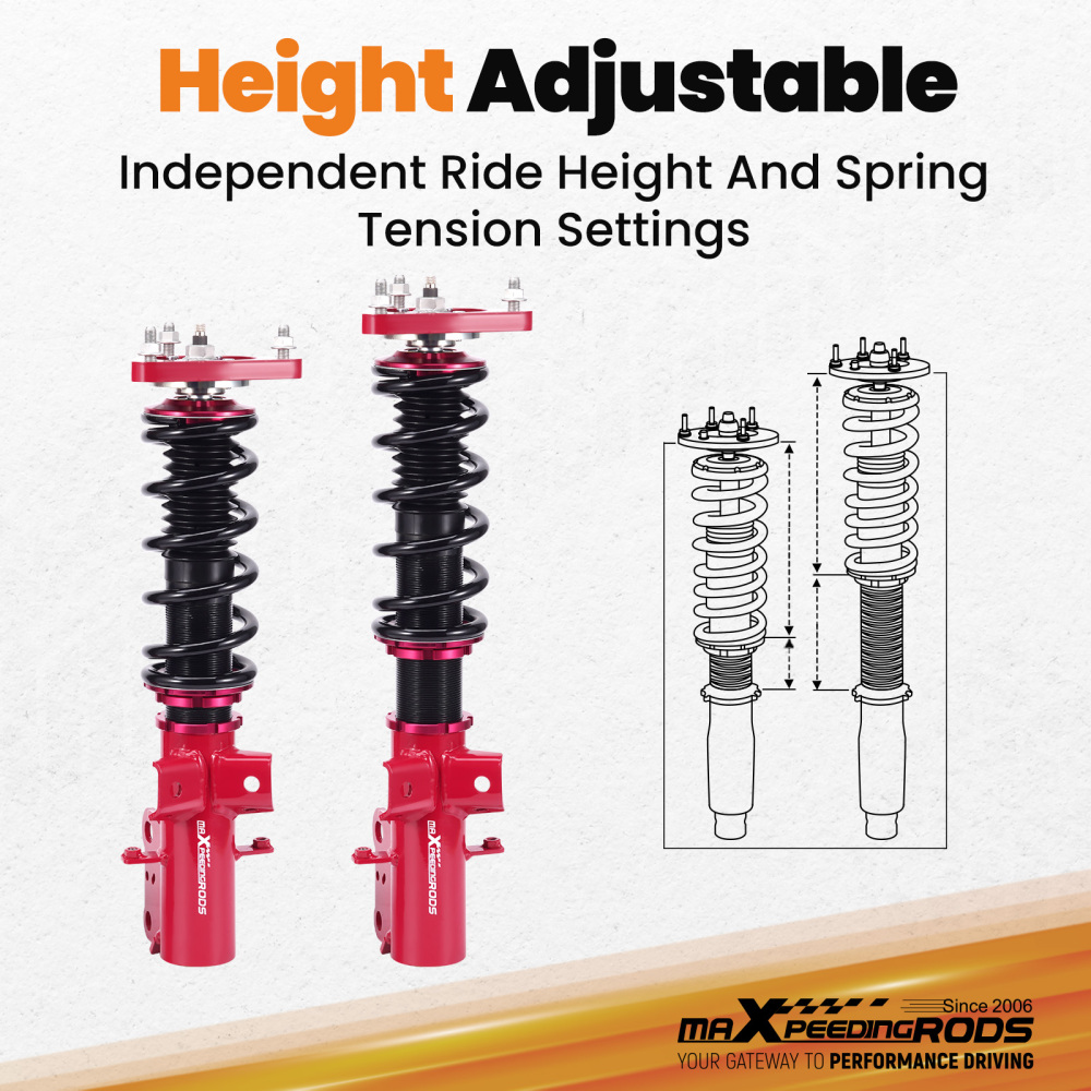 MaXpeedingrods Coilovers Adjustable Lowering Kit compatible for Ford Mustang 2015-2023