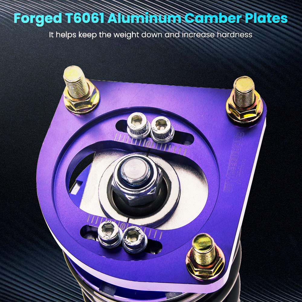 Compatible for Ford Mustang 4th 94-04 Adj. Height + Control Arm Racing Coilovers Kits lowering kit