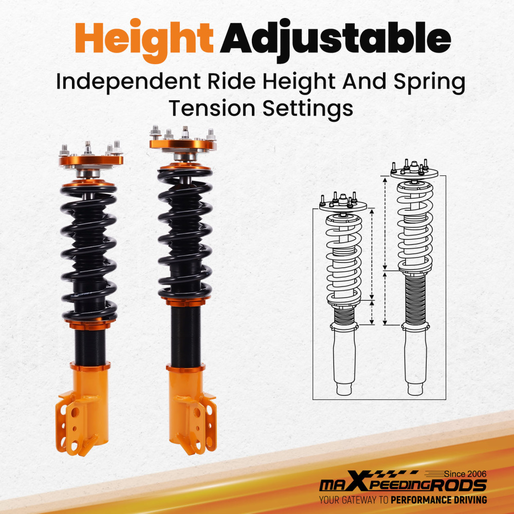 Coilovers Kits for 94-04 compatible for Ford Mustang 4th Adjustable HeightMounts Struts