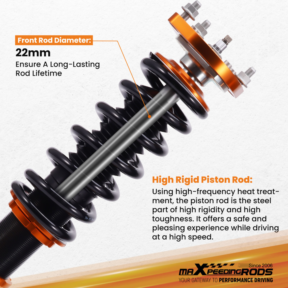 Bobine regolabili in altezza compatibile per Ford Mustang 94-04 Sospensioni con ammortizzatori Lowering Kit