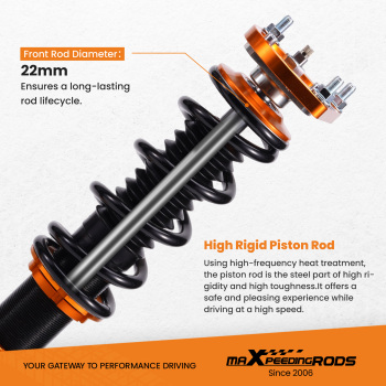 Compatible for Ford Mustang 4th 1994-04 Coilovers Suspension Shock Kits compatible 24 Ways Adj. Damper lowering kit