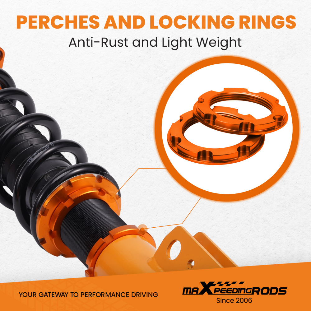 Compatible for Ford Mustang 4th 1994-04 Coilovers Suspension Shock Kits compatible 24 Ways Adj. Damper lowering kit