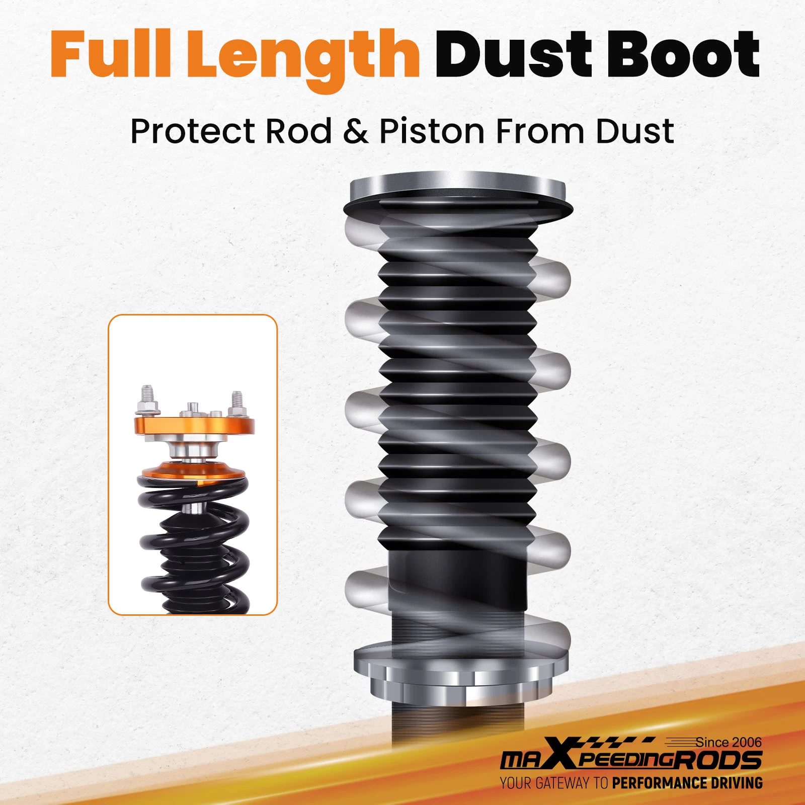 Kits de coilovers de carreras compatible para Ford Mustang 4th 94-04 altura  ajustable y soportes, image size:1600x1600