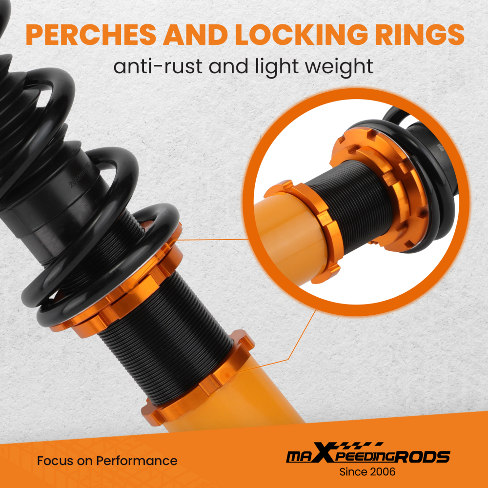 Compatible for FORD Mustang GT SN95 Convertible/Coupe 1994-2004 Coilovers Kits 4 Adjustable Height Mounts Racing lowering kit