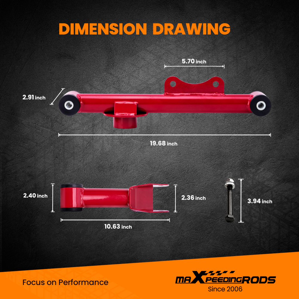 Amortisseurs Combinés Filetés+ Kit de bras de contrôle arrière compatible pour FORD Mus