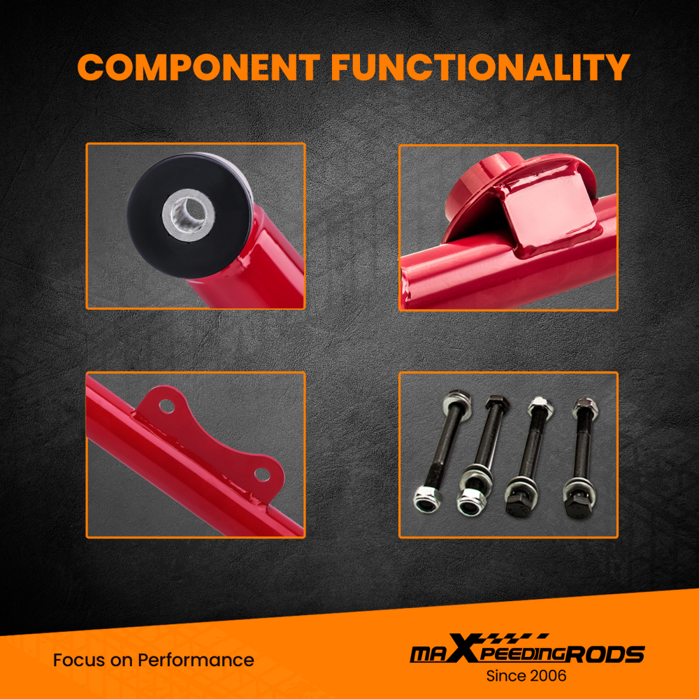 Amortisseurs Combinés Filetés+ Kit de bras de contrôle arrière compatible pour FORD Mus