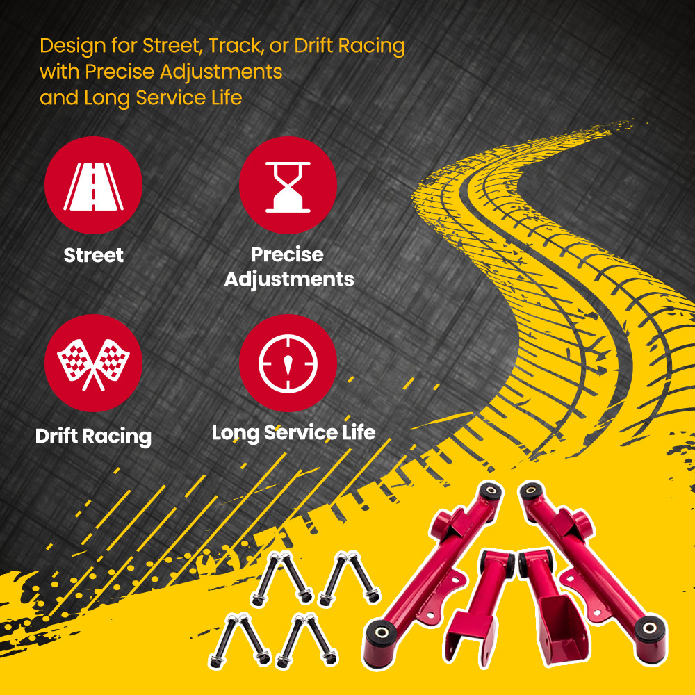 Amortisseurs Combinés Filetés+ Kit de bras de contrôle arrière compatible pour FORD Mus