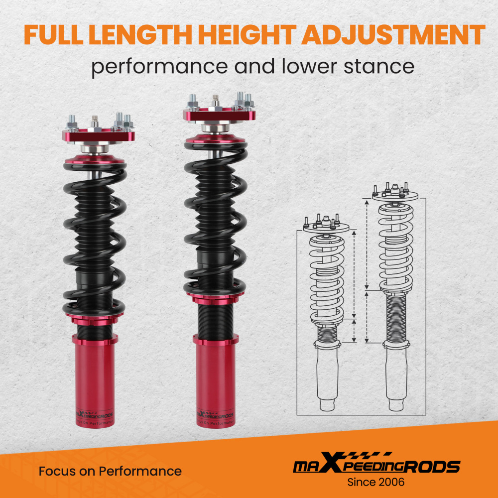 1994 - 2004 compatible for Ford Mustang GT Convertible 4th 24 Ways Adjustable Damper Coilovers Kits