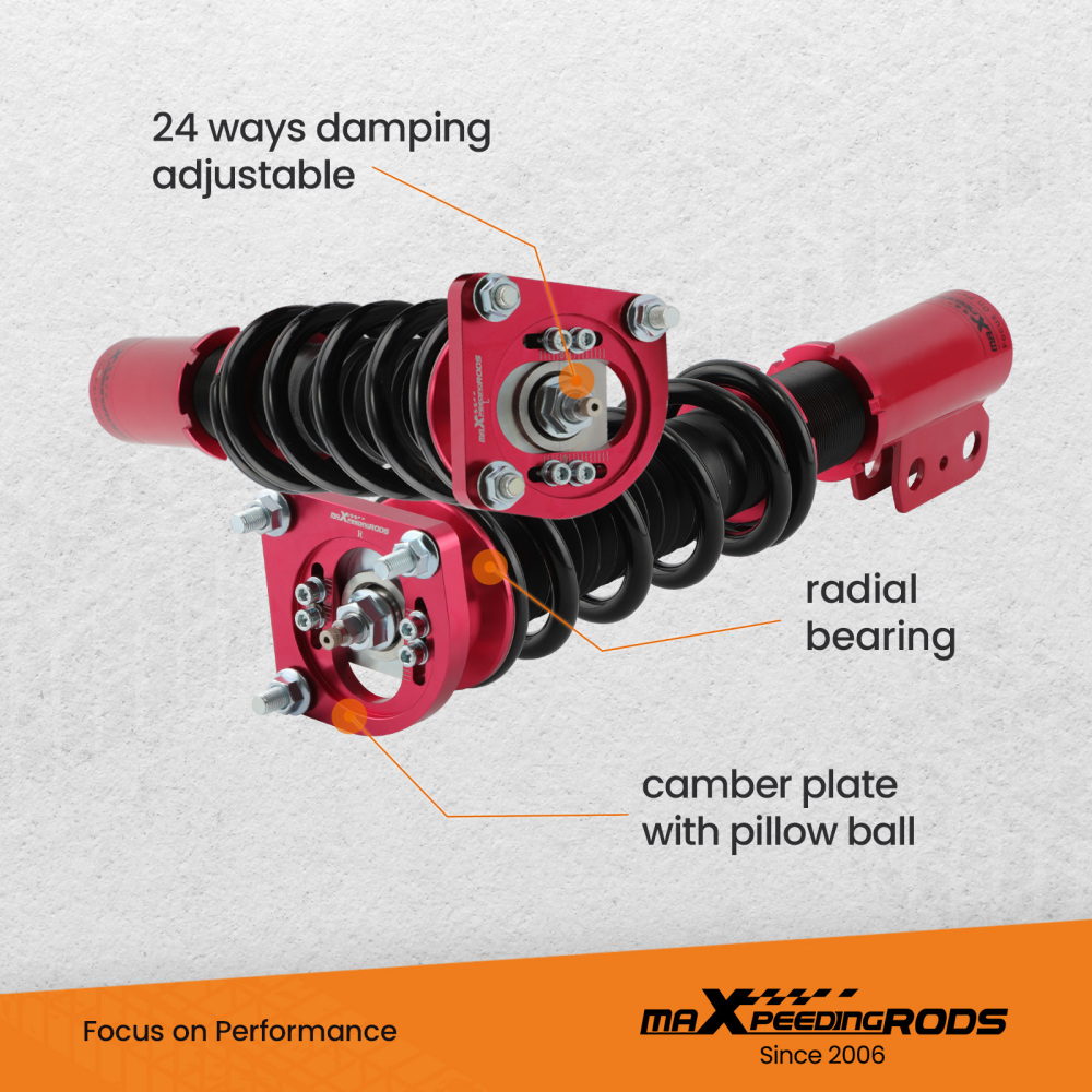 1994 - 2004 compatible for Ford Mustang GT Convertible 4th 24 Ways Adjustable Damper Coilovers Kits