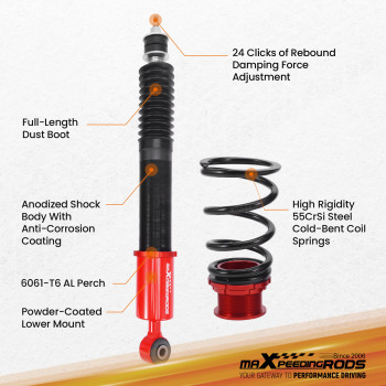 Rear Coilovers compatible for Ford MUSTANG 99-04 Suspension Kit Adjustable Damper