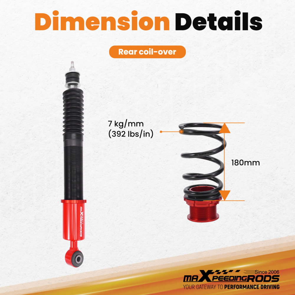 Rear Coilovers compatible for Ford MUSTANG 99-04 Suspension Kit Adjustable Damper