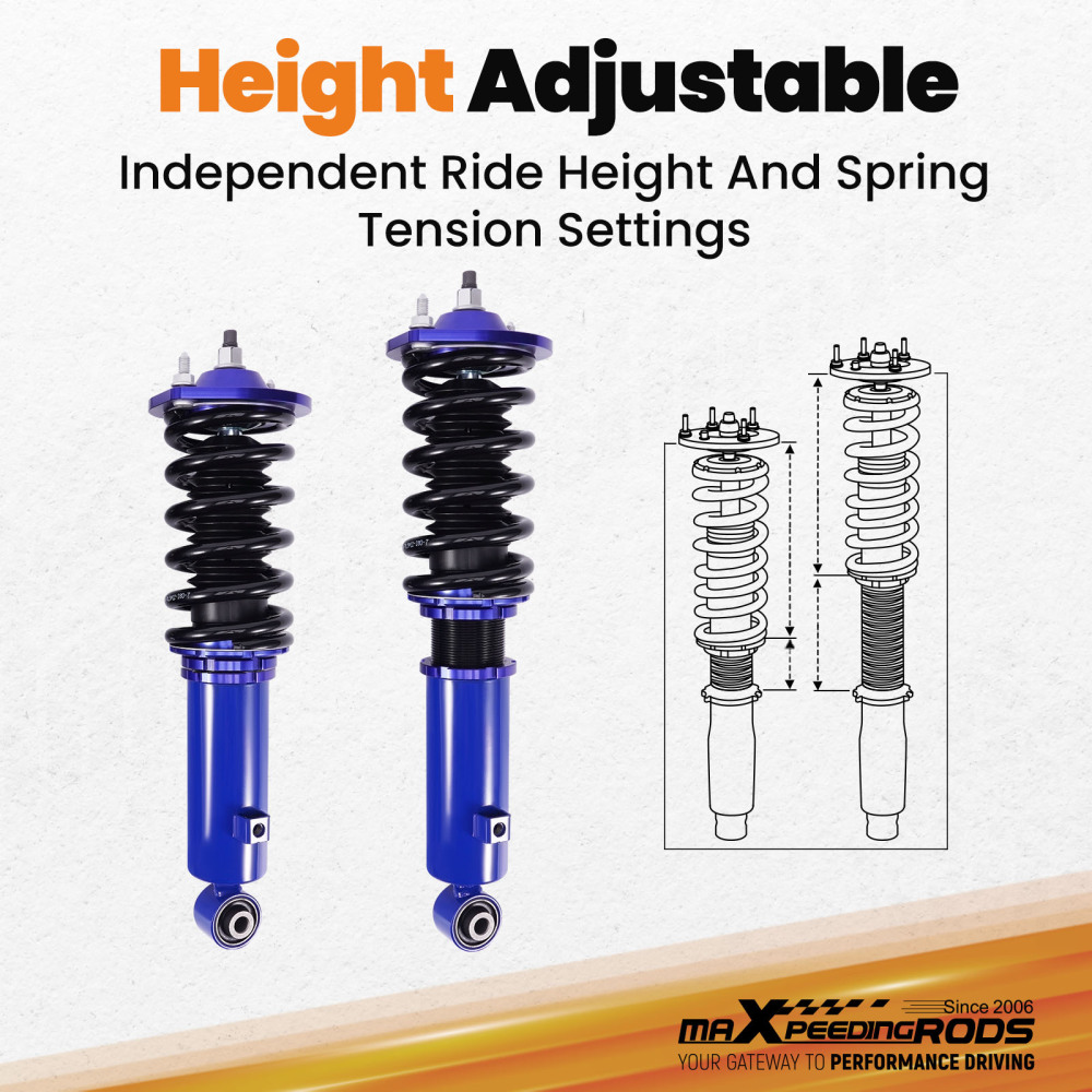 Compatible for Mazda Miata MX5 1989 - 2005 NA Shock Absorber Coil Spring Strut Coilovers Lowering Kit