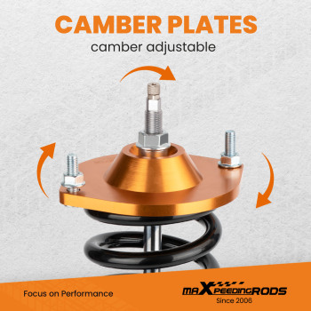 Compatible for Mazda Miata Base Convertible 2D 1999-2005 Adj. Damper Golden Coilovers Struts suspension kit lowering kit