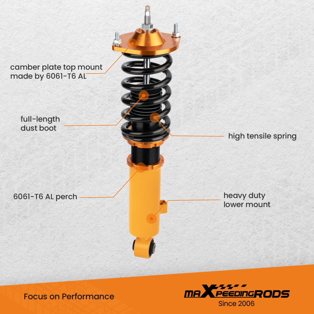 Compatible for Mazda Miata Roadster MX-5 MX5 NA MK1 1989-2005 Suspension Coilover Kit Lowering Kit